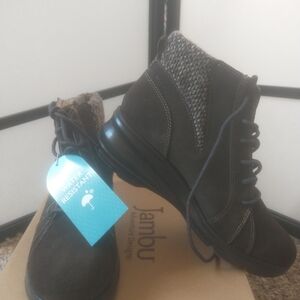 Jambu Women's Brown Waterproof Lace-Up Ankle Boots